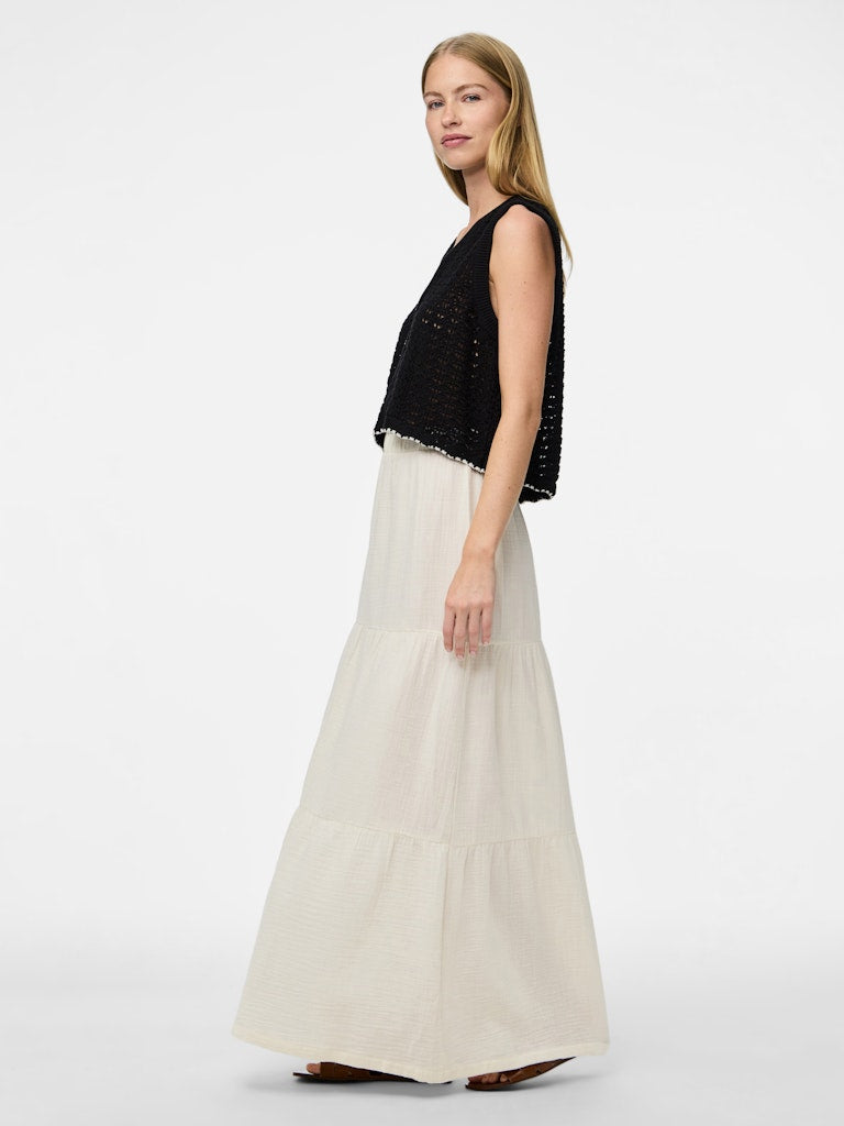 PCSIKKA HW MAXI SKIRT - Cloud Dancer