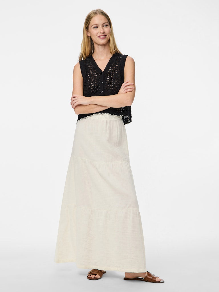 PCSIKKA HW MAXI SKIRT - Cloud Dancer