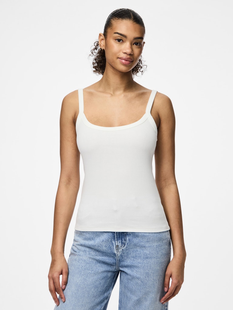 PCMAY STRAP TOP - Bright White