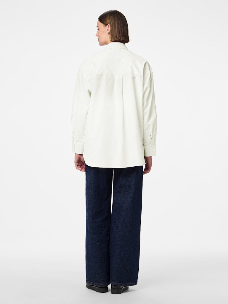 PCMELIA LS LOOSE SHIRT - Bright White