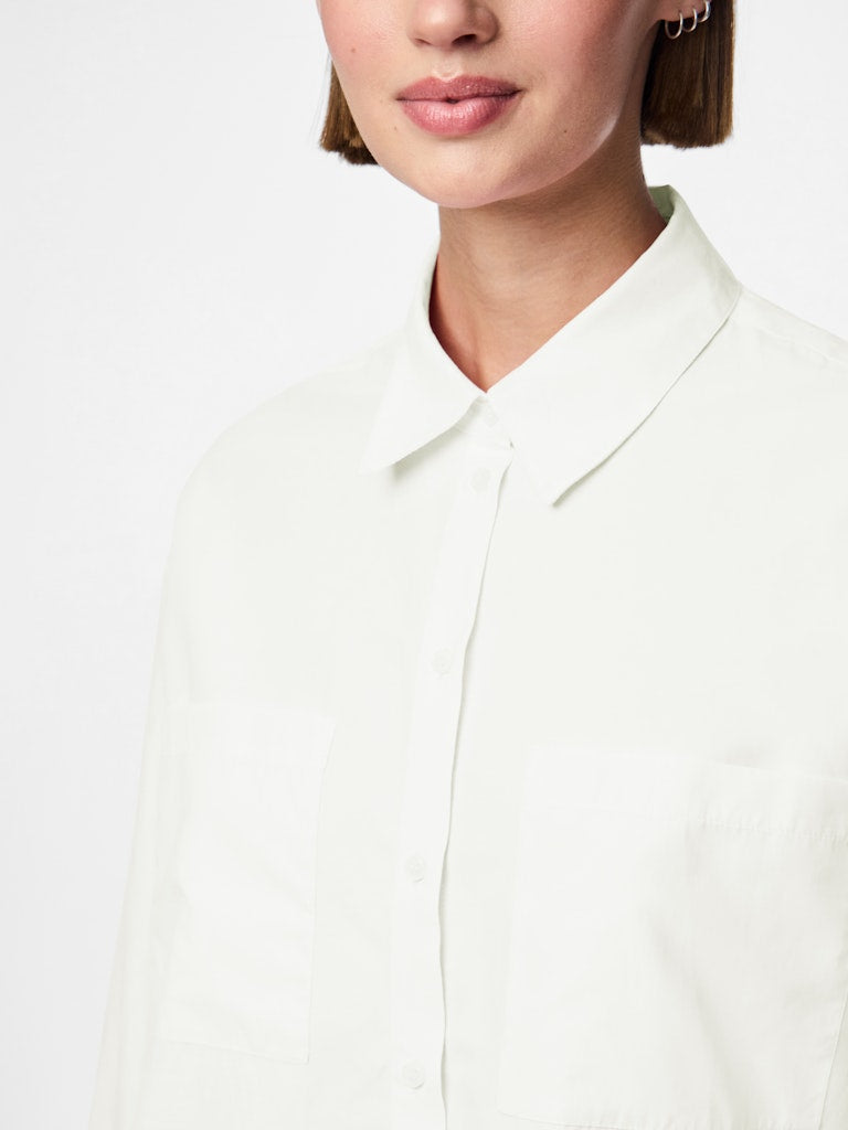 PCMELIA LS LOOSE SHIRT - Bright White