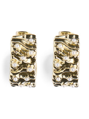FPLENA EARRINGS PLATED - Gold Colour