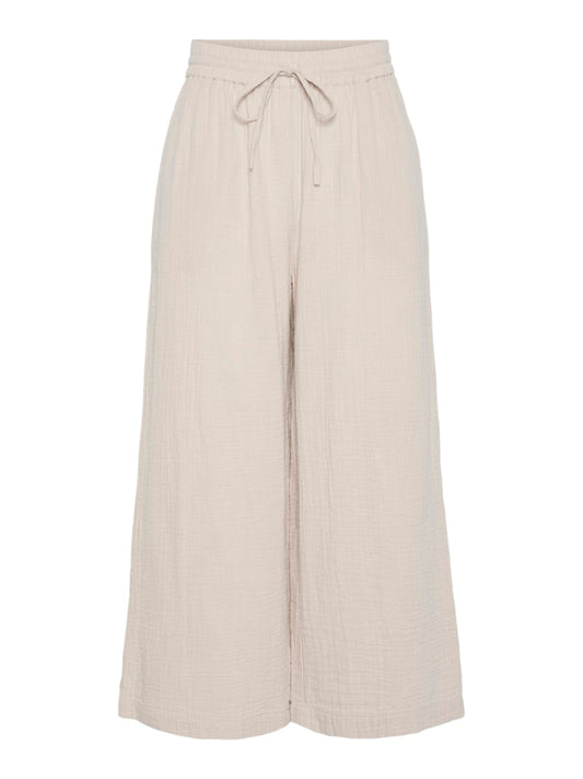 PCSASTINA HW CULOTTE PANTS - Silver Gray