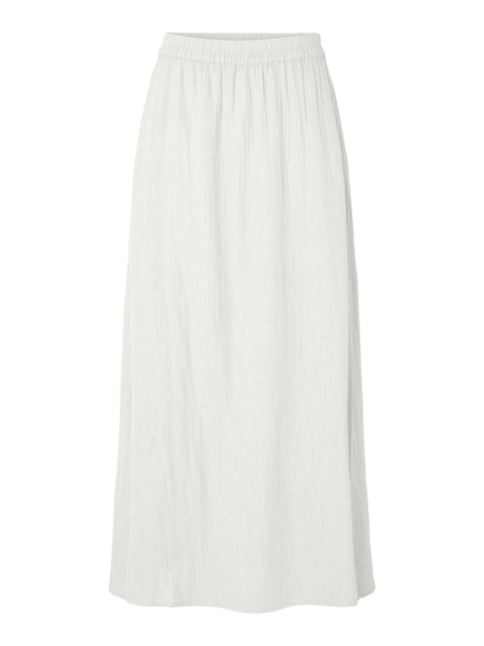 PCSASTINA HW MAXI SLIT SKIRT - Cloud Dancer