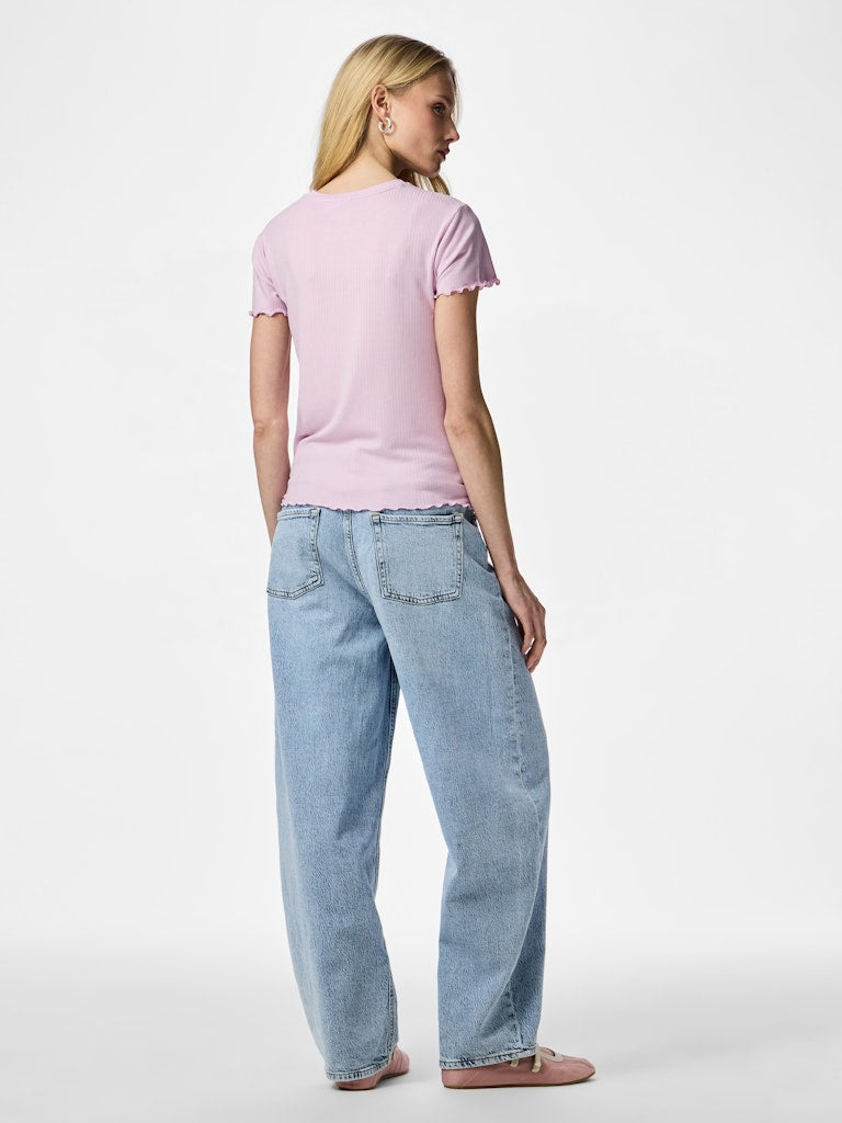 PCNICCA SS O-NECK TOP - Winsome Orchid