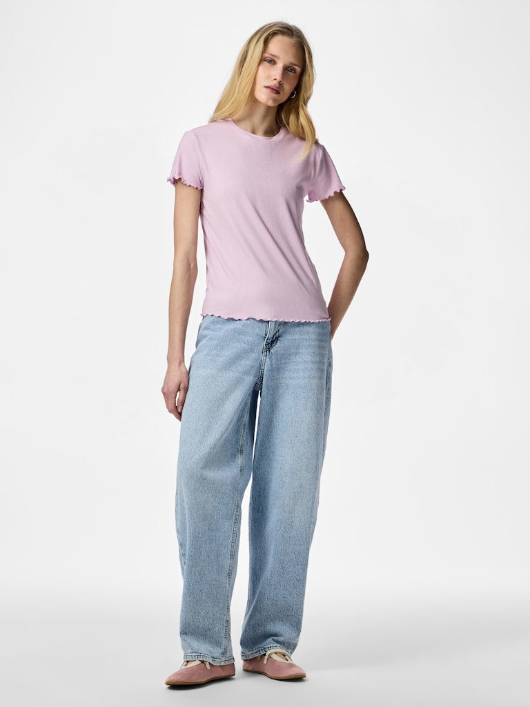 PCNICCA SS O-NECK TOP - Winsome Orchid