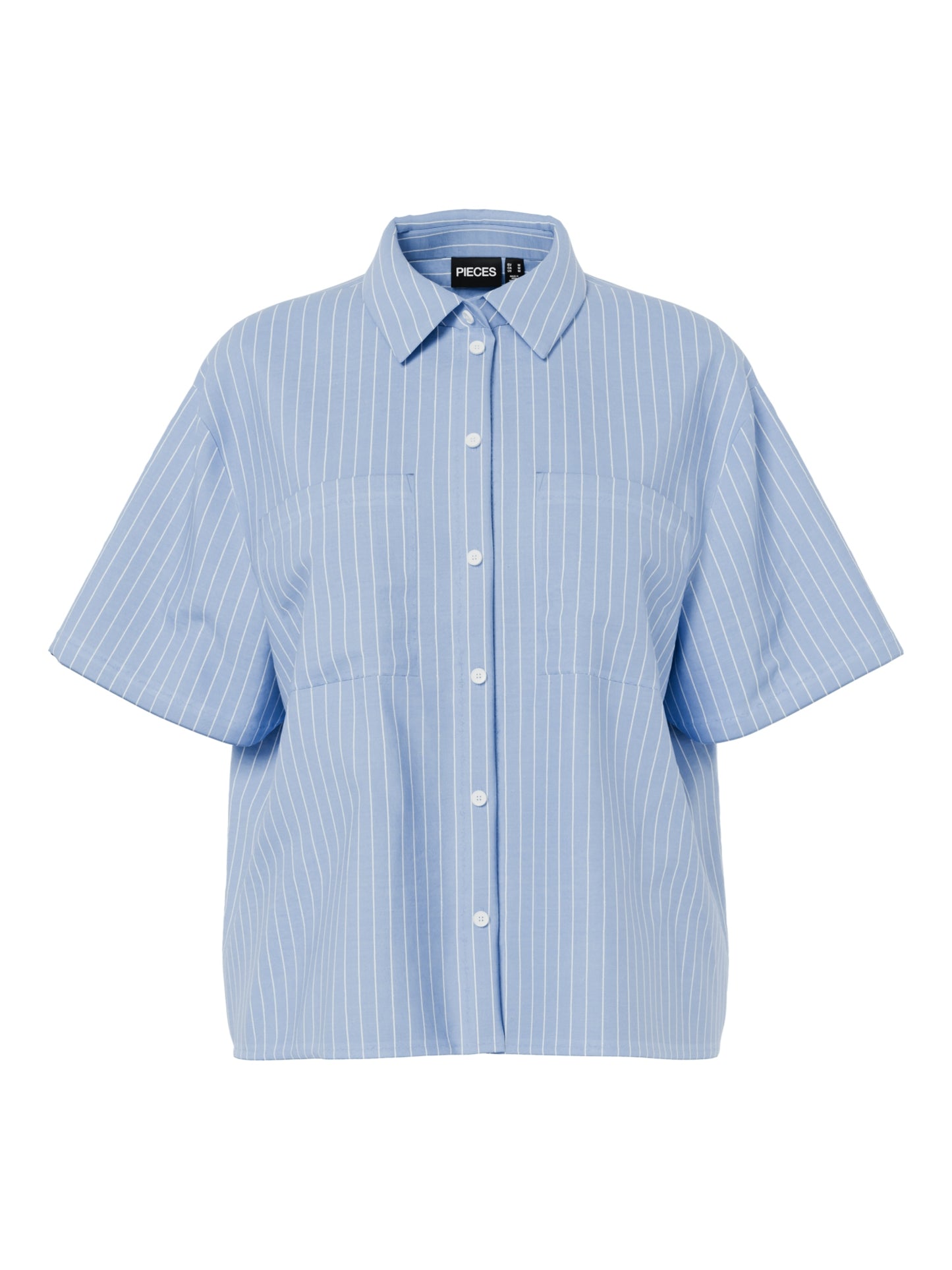 PCMELIA SS SHIRT - Grapemist/Thin Bright White stripes