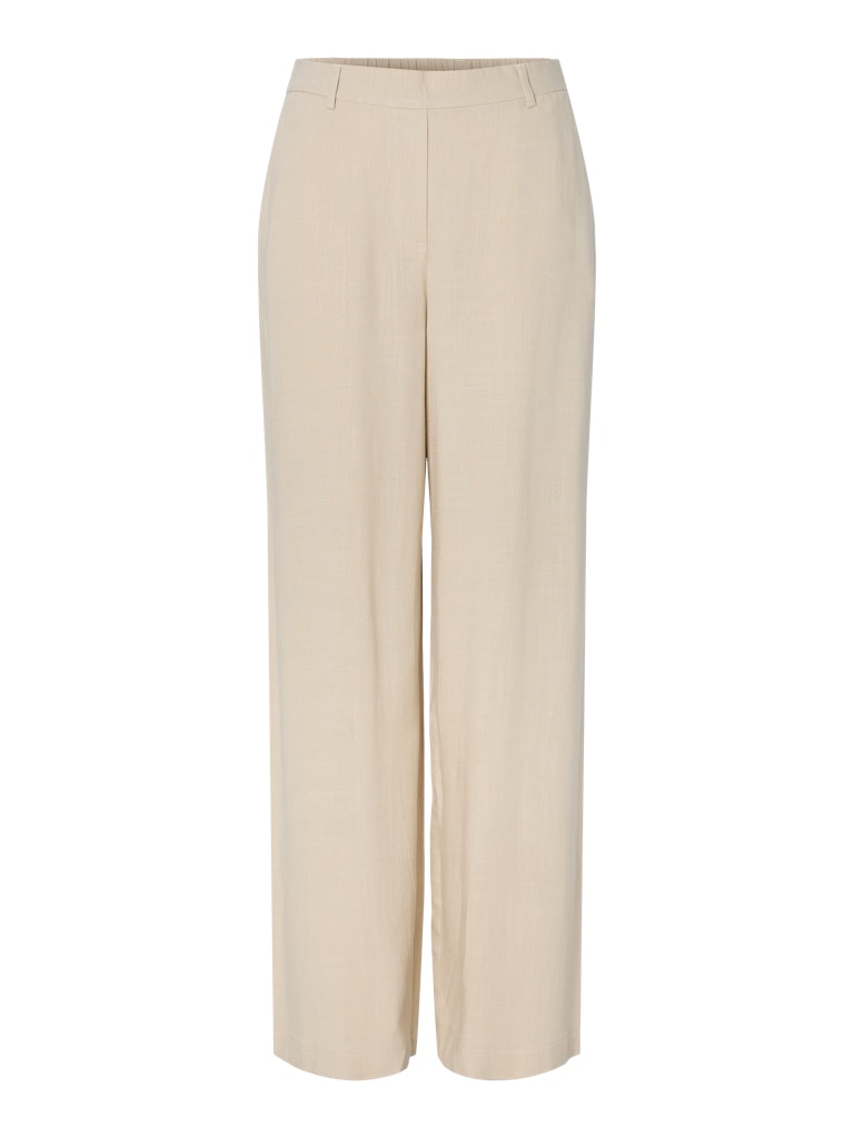 PCVINSTY HW WIDE PANTS - Silver Lining