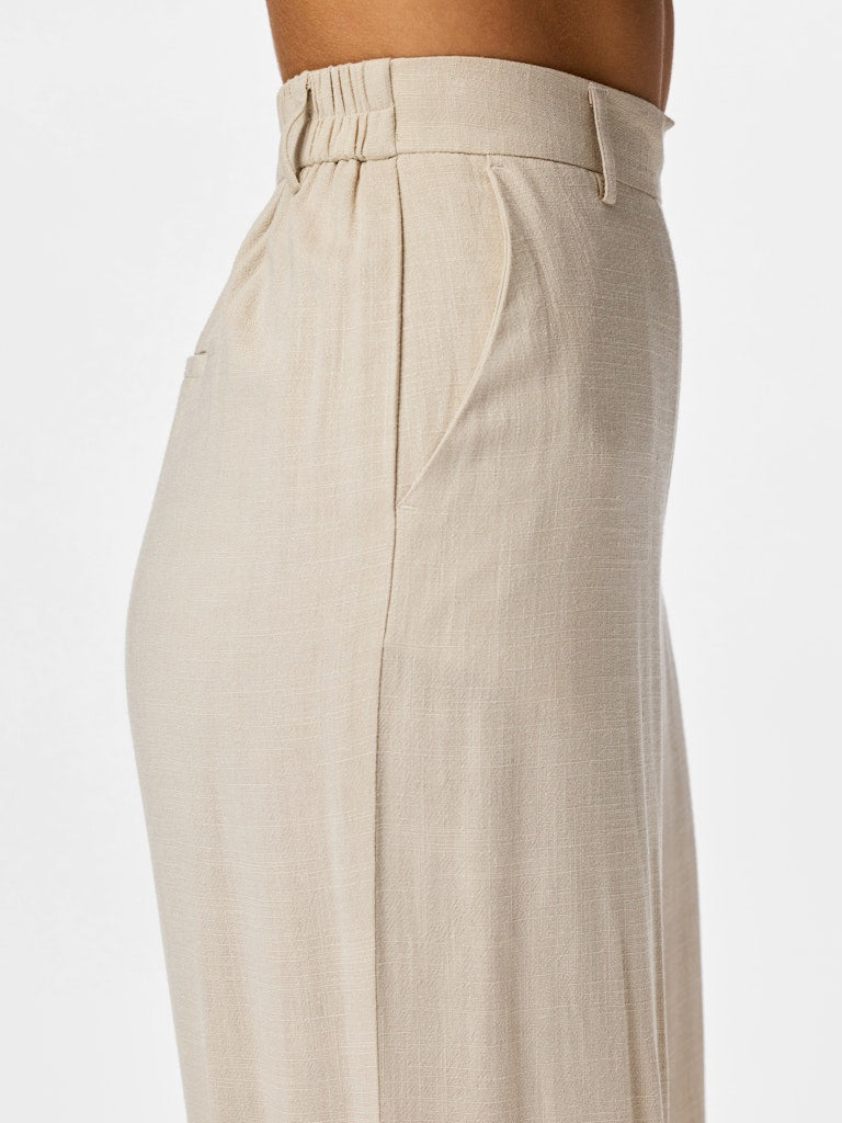 PCVINSTY HW WIDE PANTS - Silver Lining