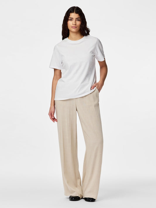 PCVINSTY HW WIDE PANTS - Silver Lining