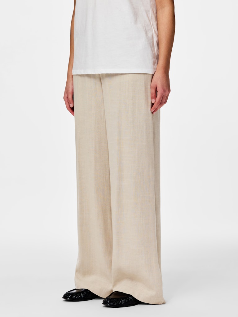 PCVINSTY HW WIDE PANTS - Silver Lining