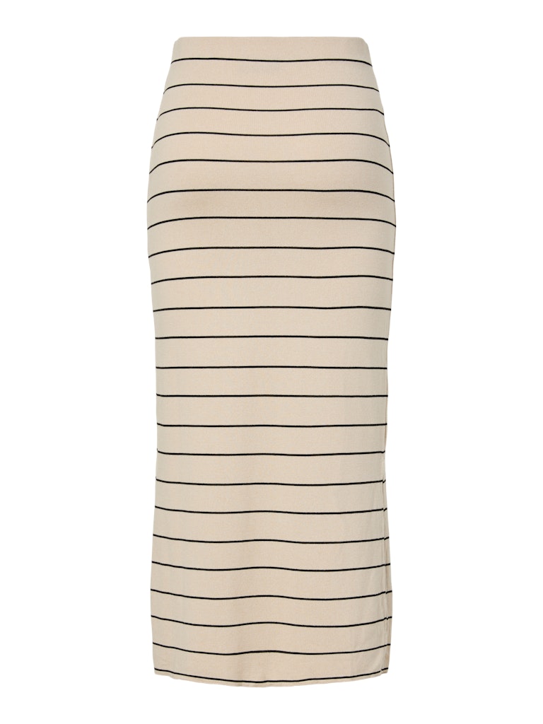 PCBRIA HW SKIRT - Silver Lining/Black stripes