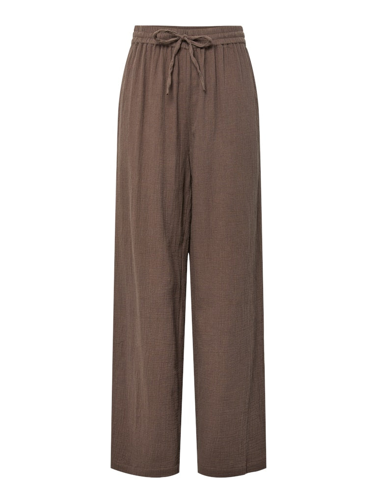 PCSASTINA HW WIDE PANTS - Coffee Quartz