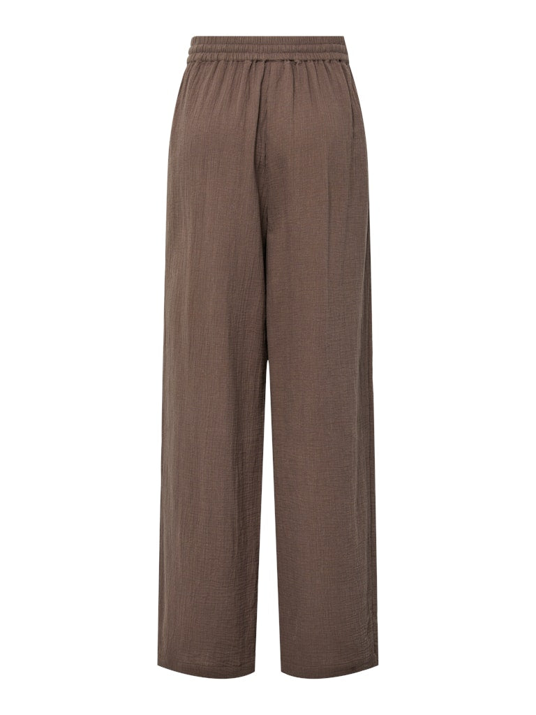PCSASTINA HW WIDE PANTS - Coffee Quartz