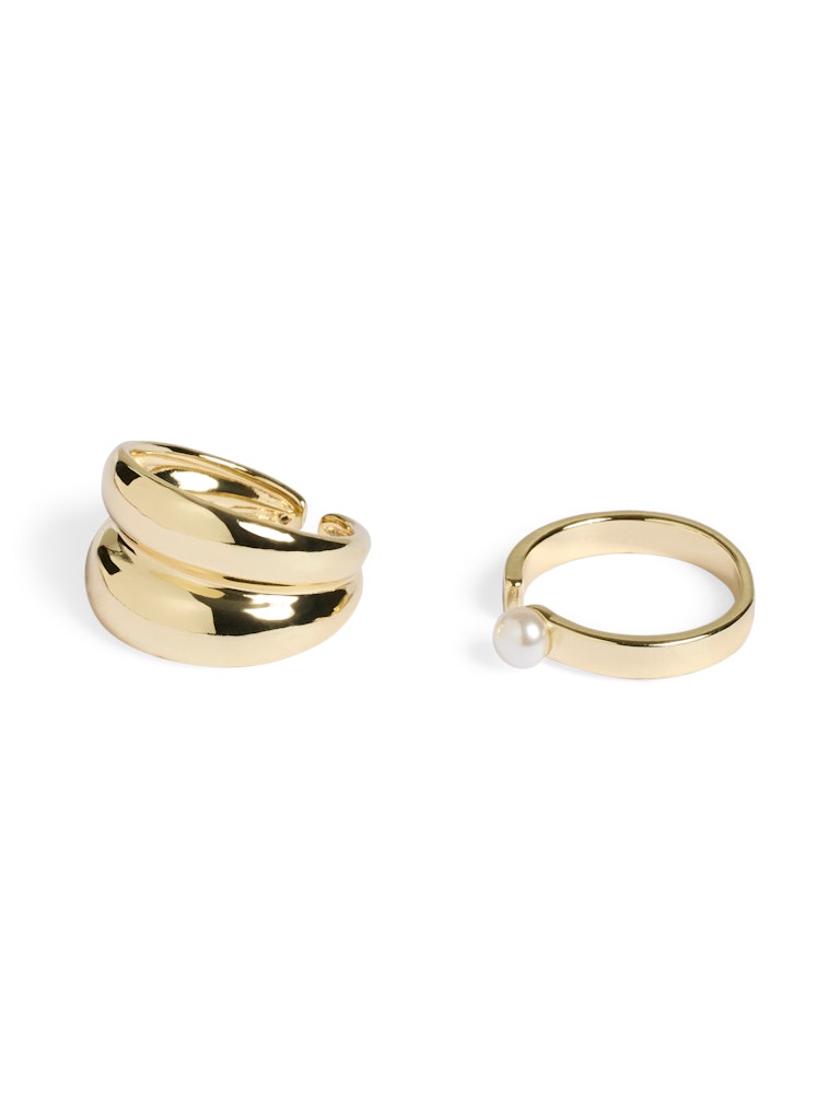 PCBELLE J RING 2-PACK - Gold Colour
