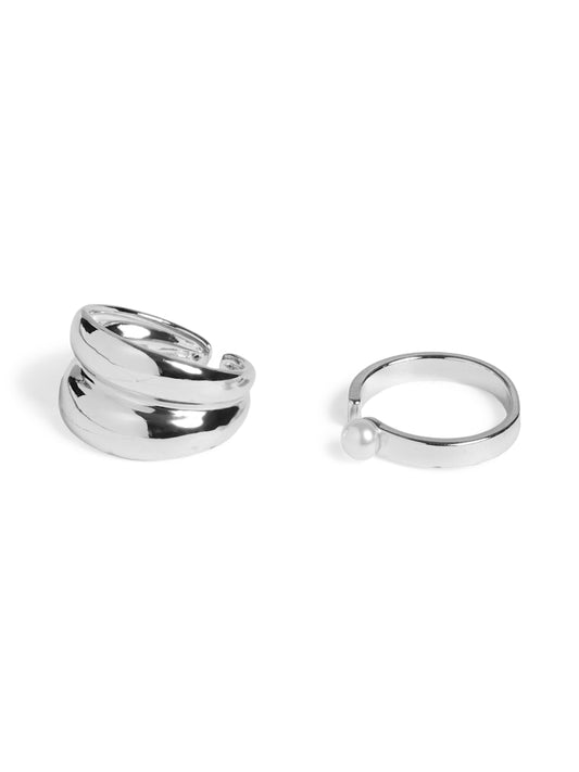 PCBELLE J RING 2-PACK - Silver