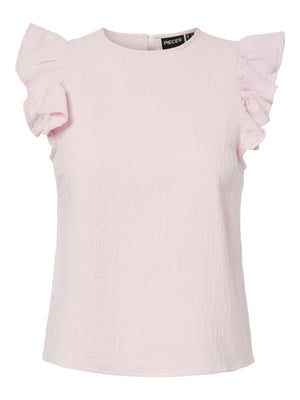 PCSASTINA SL O-NECK TOP - Cradle Pink