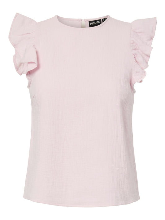 PCSASTINA SL O-NECK TOP - Cradle Pink