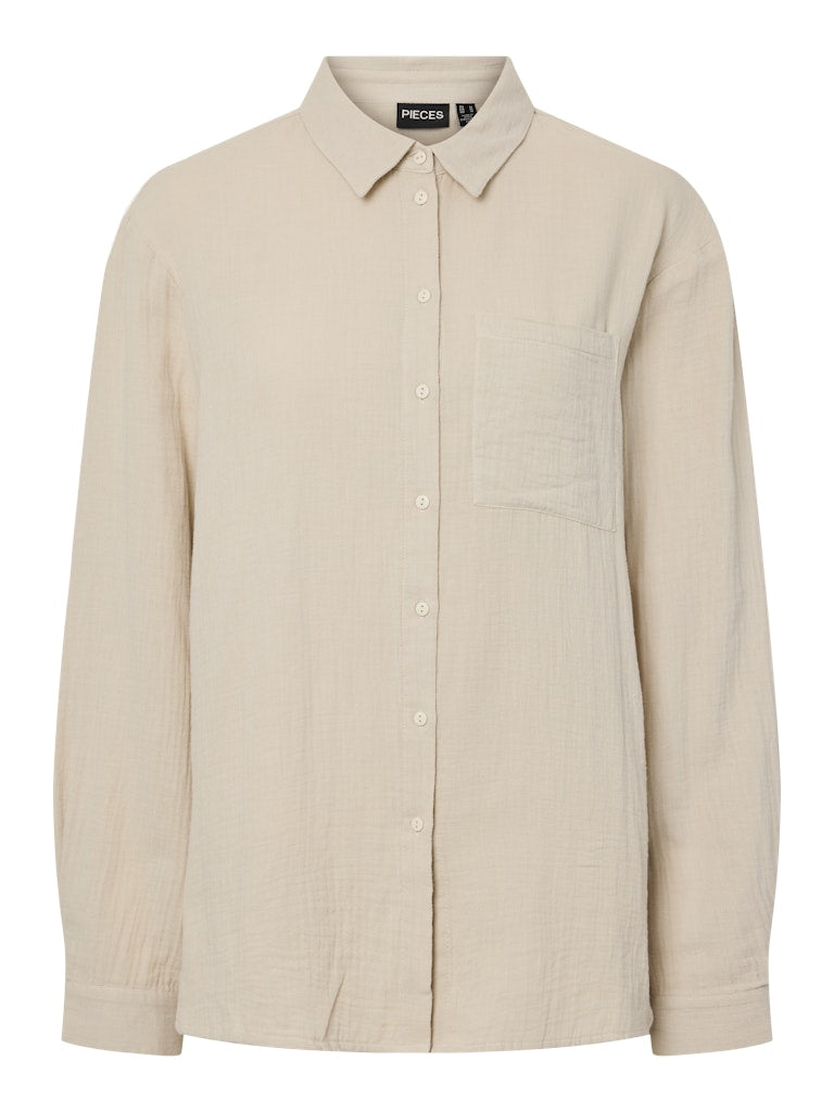 PCSASTINA LS SHIRT -Silver Lining