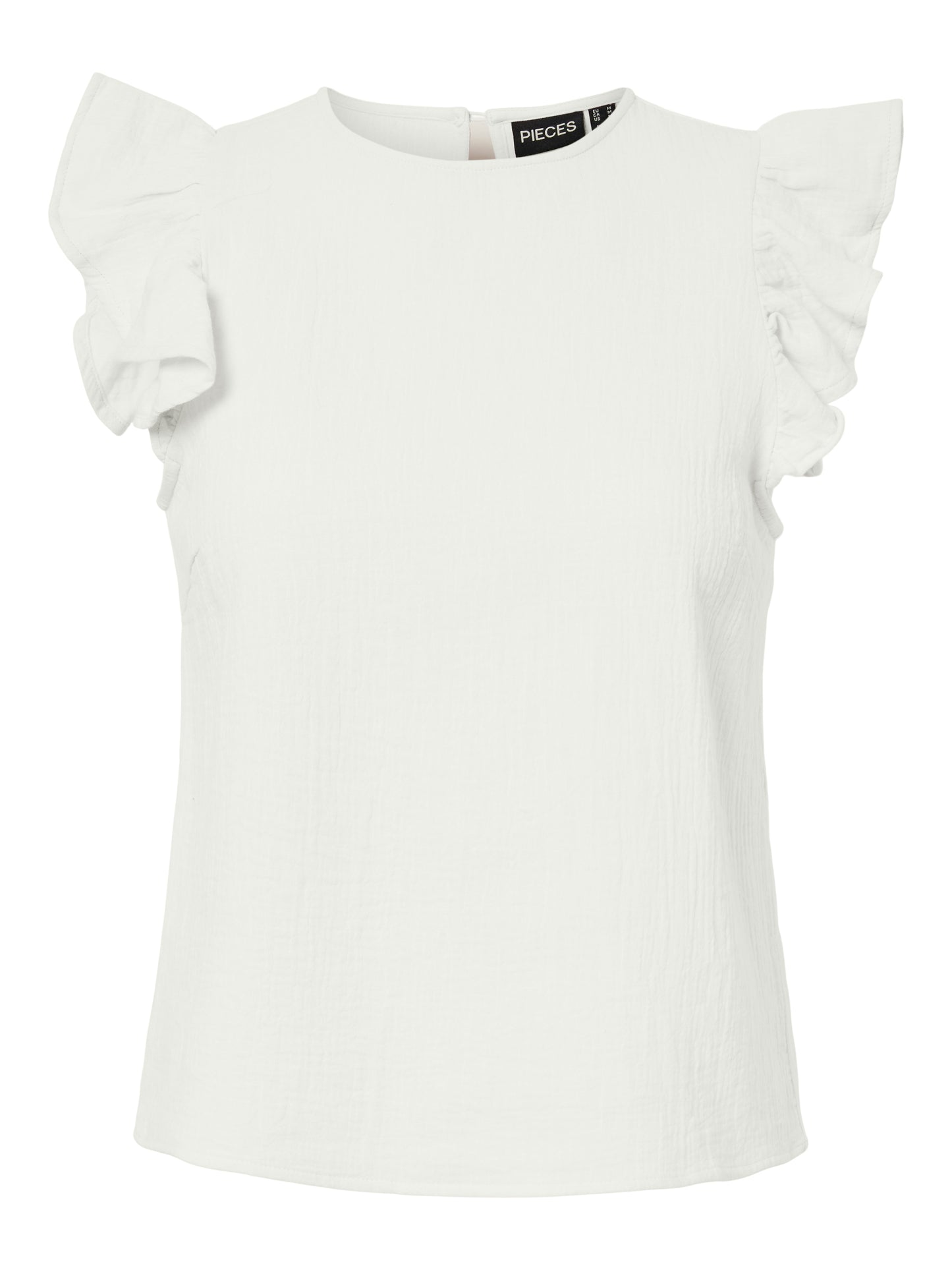 PCSASTINA SL O-NECK TOP - Cloud Dancer