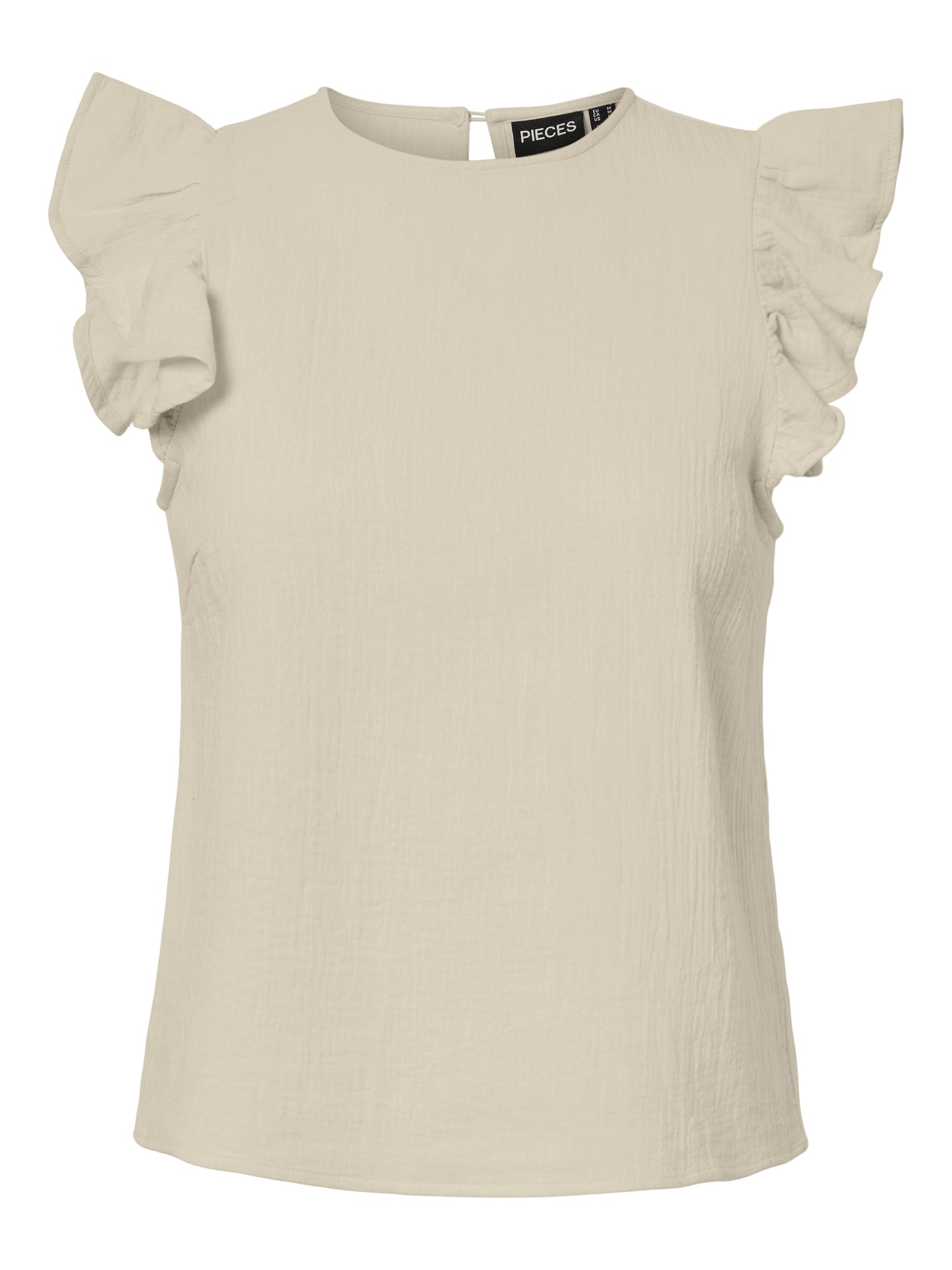 PCSASTINA SL O-NECK TOP - Silver Lining
