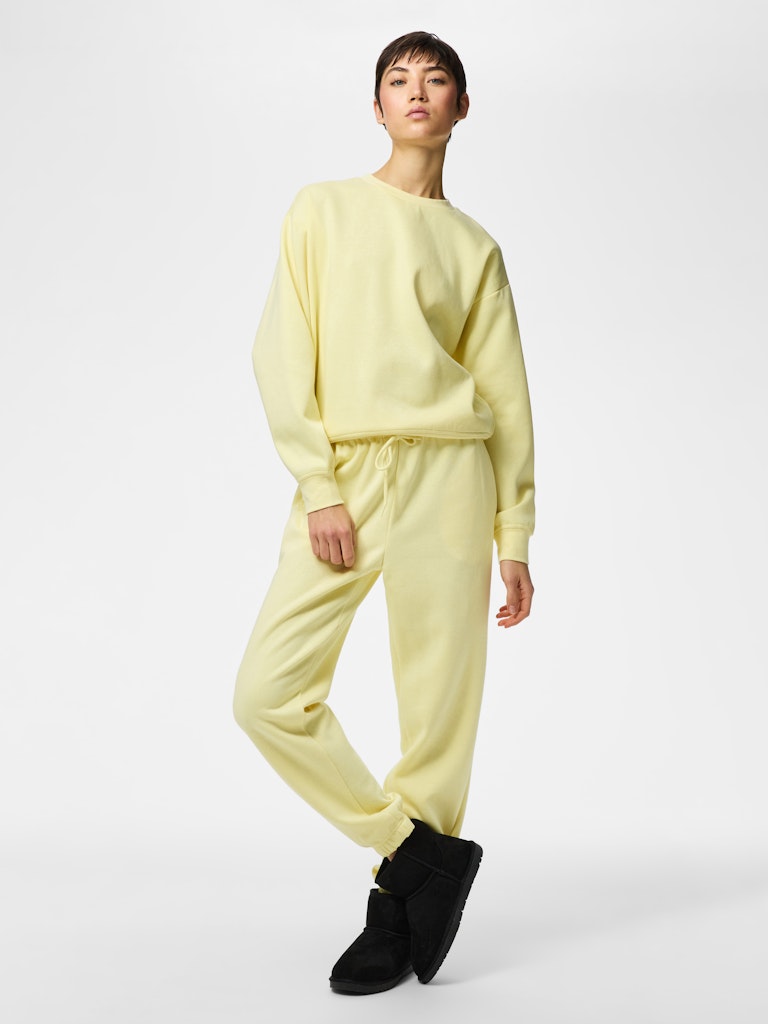PCCHILLI LS LOOSE SWEAT - French Vanilla