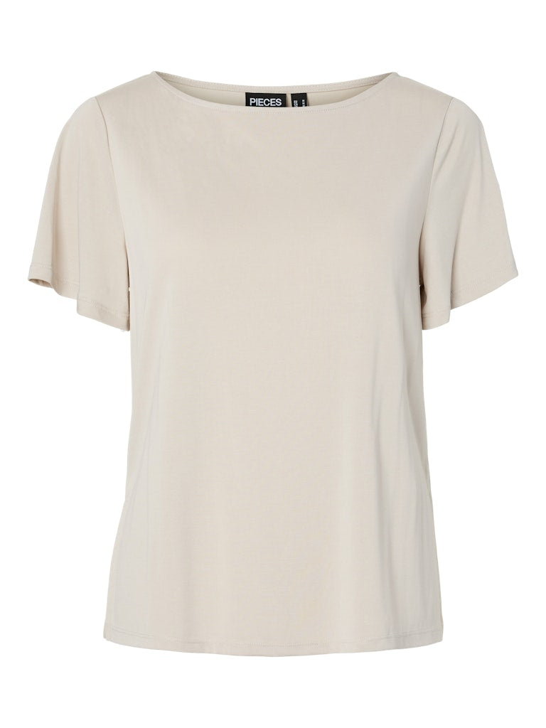 PCANORA SS SLIT TOP - Silver Lining