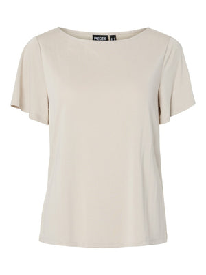 PCANORA SS SLIT TOP - Silver Lining