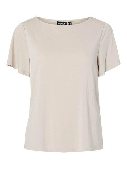 PCANORA SS SLIT TOP - Silver Lining