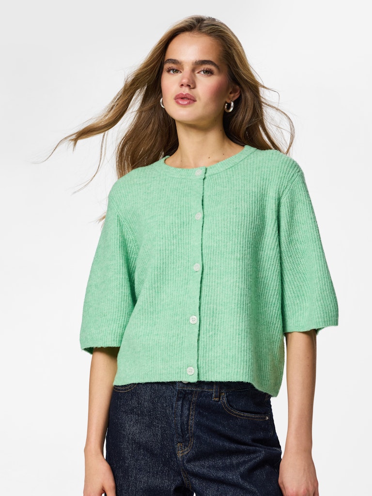 PCSILLY SS O-NECK KNIT CARDIGAN - Sprucestone