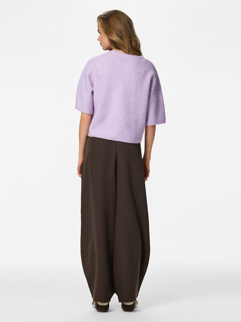 PCSILLY SS O-NECK KNIT CARDIGAN - Pastel Lilac