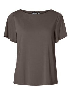 PCANORA SS SLIT TOP - Coffee Quartz