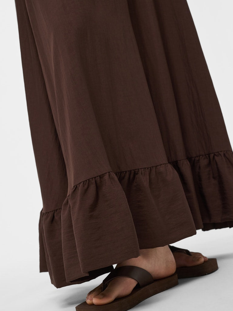 PCJULIA HW VOLUME ANKEL SKIRT - Hot Fudge