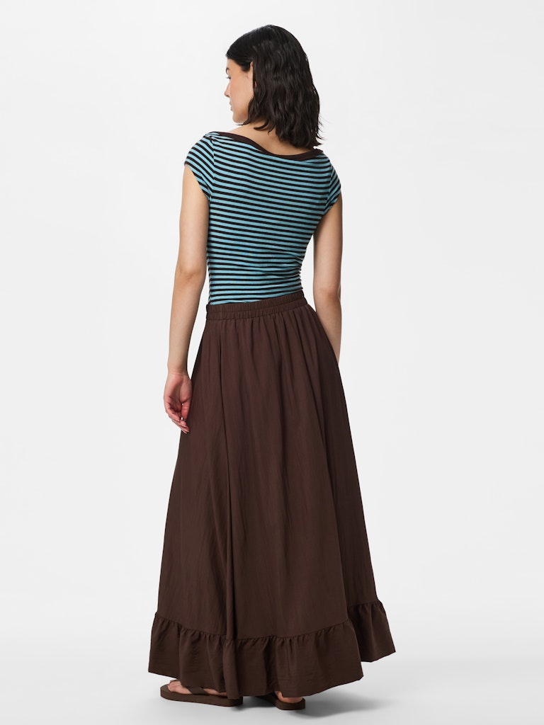 PCJULIA HW VOLUME ANKEL SKIRT - Hot Fudge