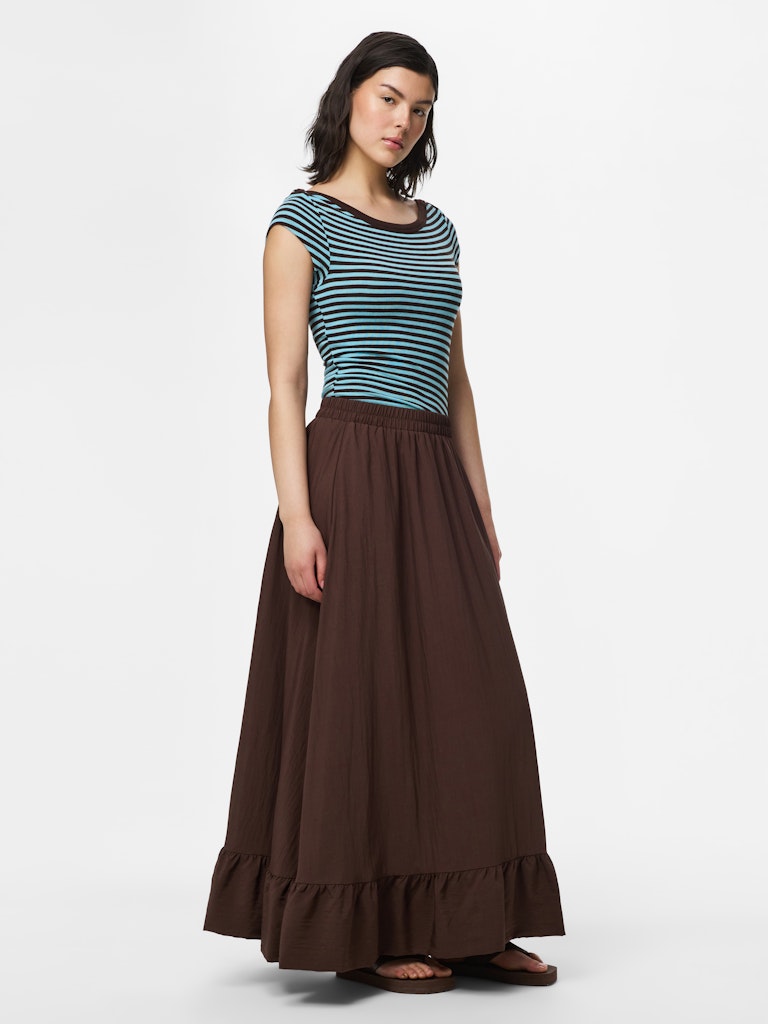 PCJULIA HW VOLUME ANKEL SKIRT - Hot Fudge