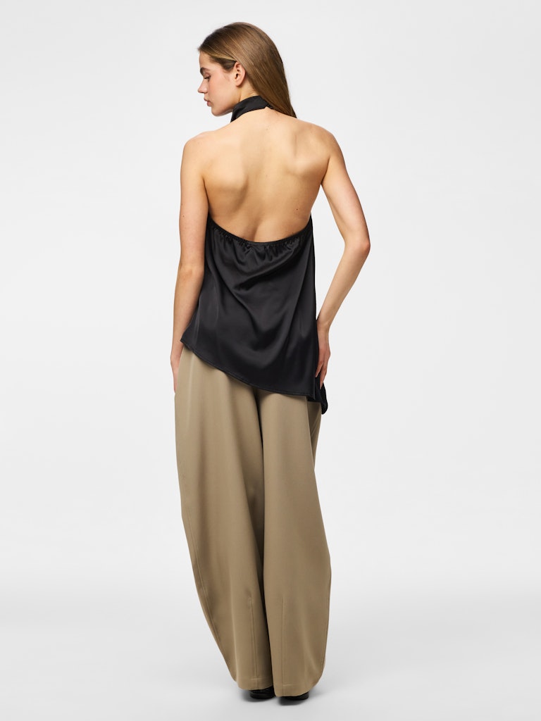 PCFESTA HALTERNECK SATINTOP - Black