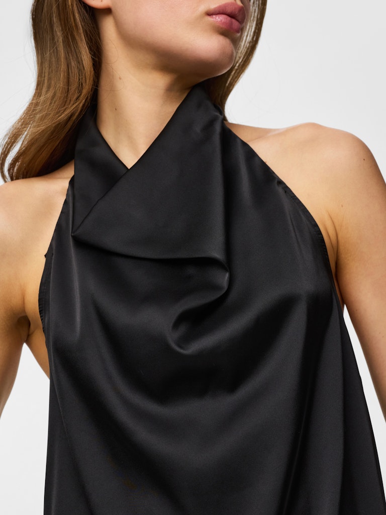PCFESTA HALTERNECK SATINTOP - Black