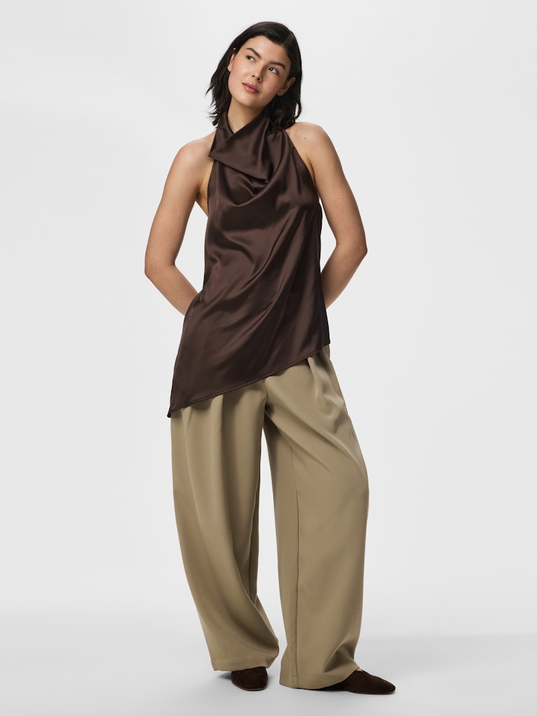 PCFESTA HALTERNECK SATINTOP - Hot Fugde