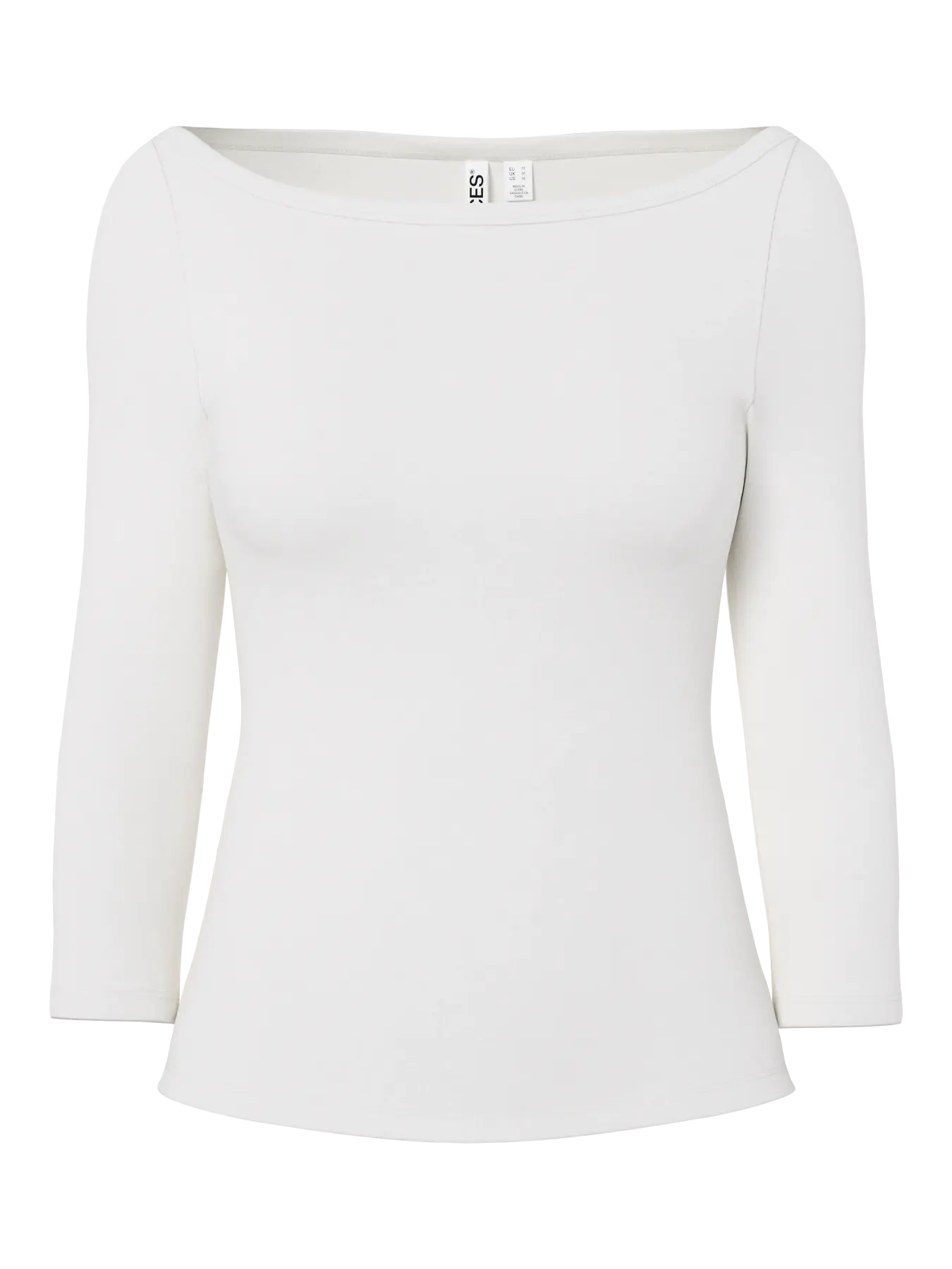 PCPHOEBE 3/4 BOATNECK TOP JRS - Cloud Dancer