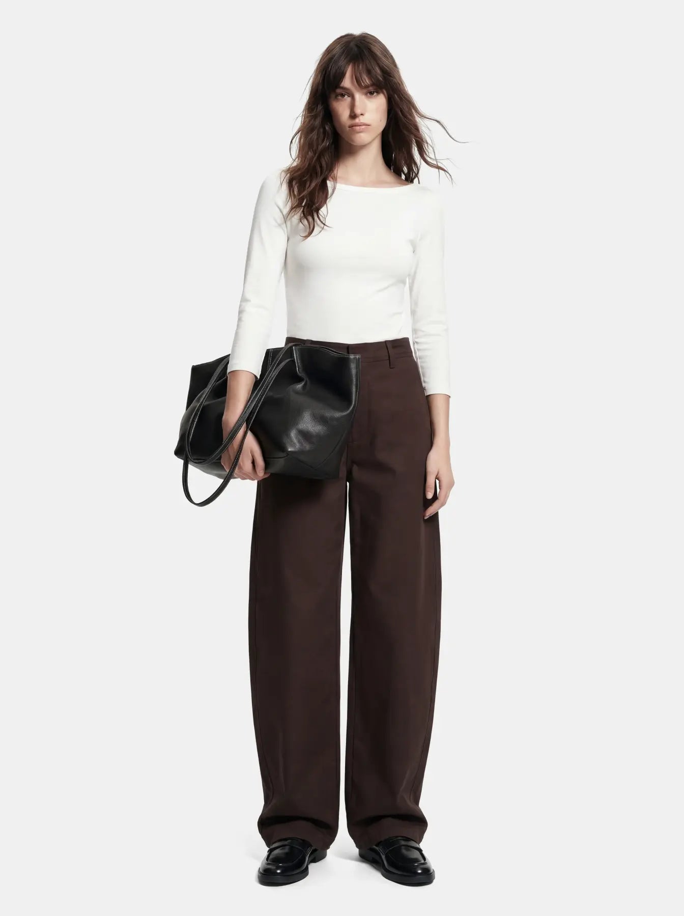PCPHOEBE 3/4 BOATNECK TOP JRS - Cloud Dancer