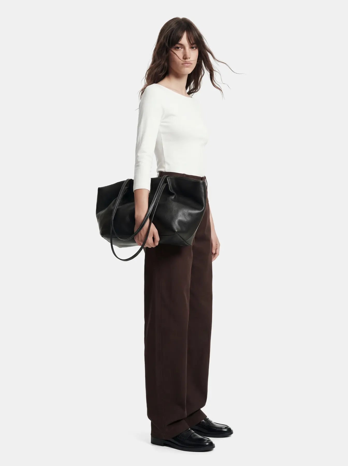 PCPHOEBE 3/4 BOATNECK TOP JRS - Cloud Dancer