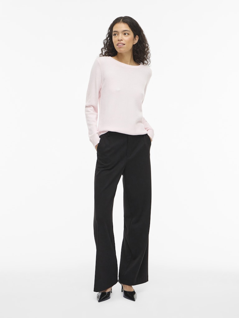 VIRIL O-NECK L/S  KNIT TOP - Cherry Blossom