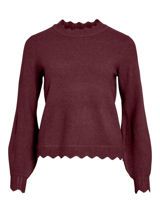 VINIKOLINA O-NECK L/S KNIT TOP - Port Royale