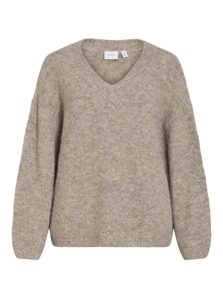 VIMARLEY L/S KNIT PULLOVER - Natural Melange