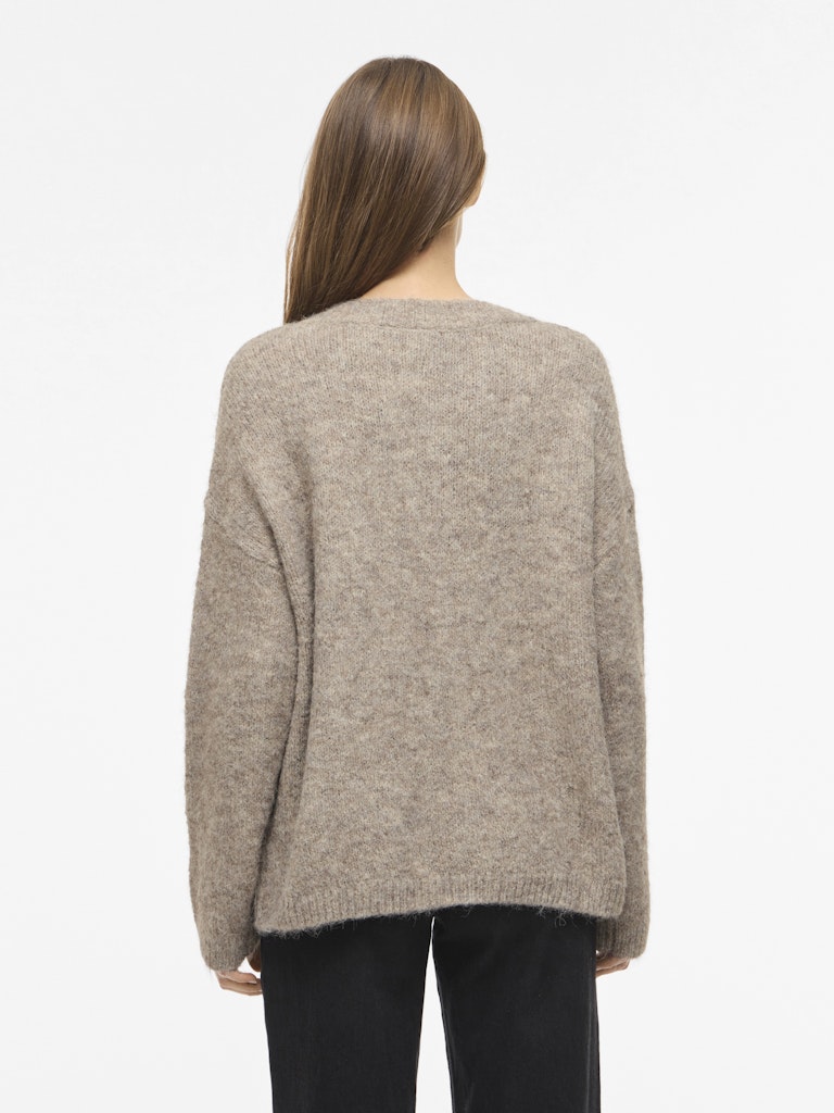 VIMARLEY L/S KNIT PULLOVER - Natural Melange