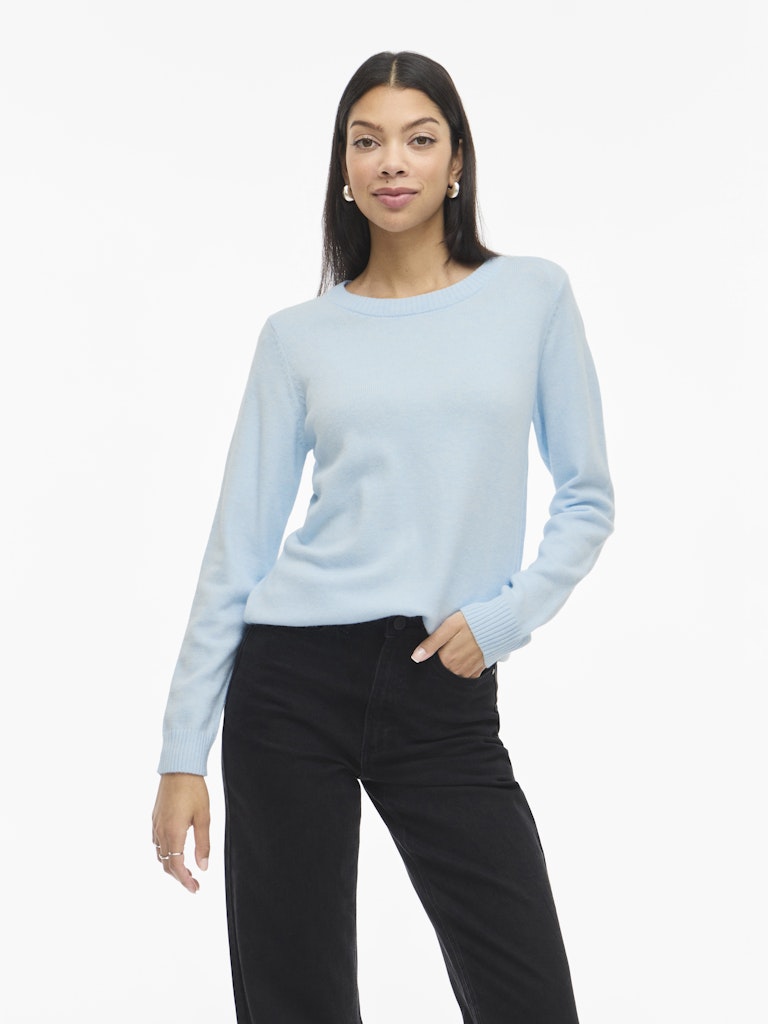 VIRIL O-NECK L/S  KNIT TOP - Nantucket Breeze