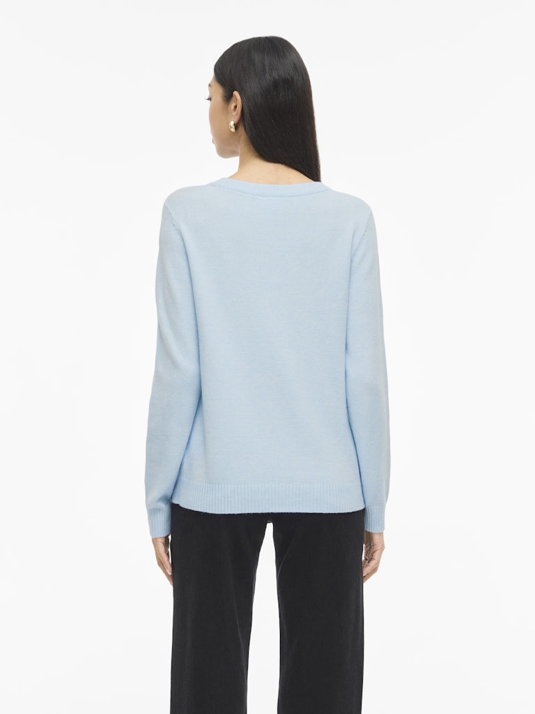 VIRIL O-NECK L/S  KNIT TOP - Nantucket Breeze