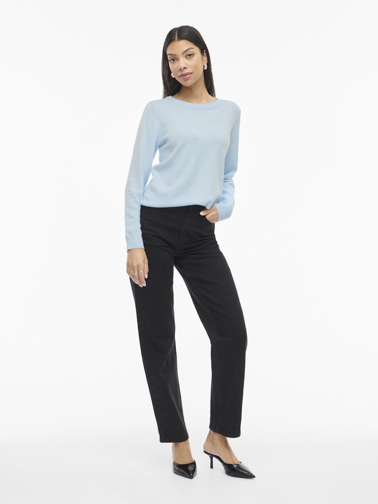 VIRIL O-NECK L/S  KNIT TOP - Nantucket Breeze