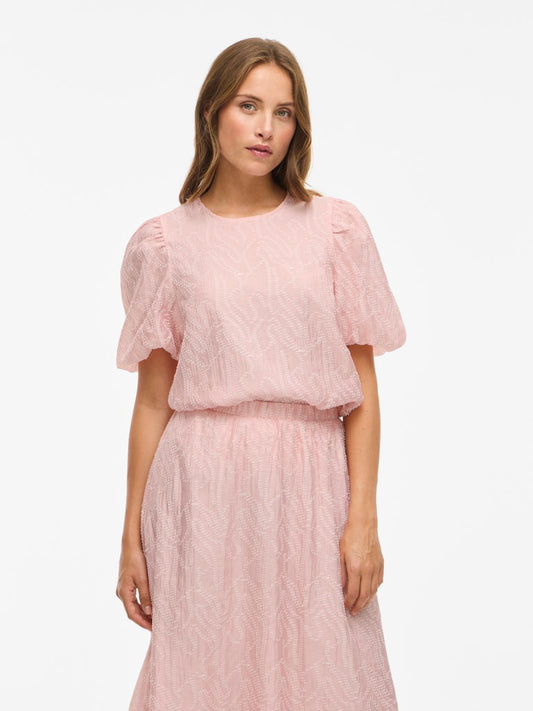 VIRONJA 2/4 TOP - Pink Nectar/Jacquard