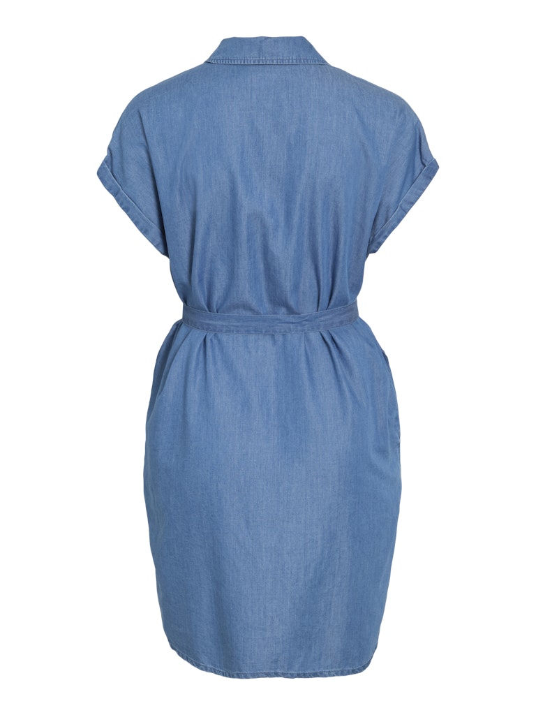 VINORI S/S SHIRT DRESS - Medium Blue Denim